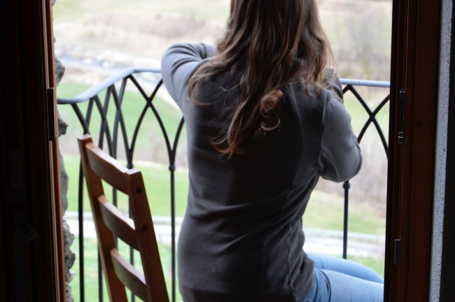 Piccola balcone con vista panoramica