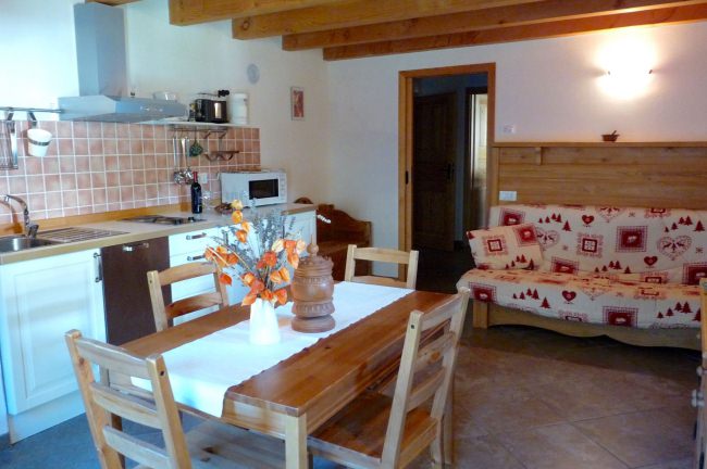 Zona giorno con cucina