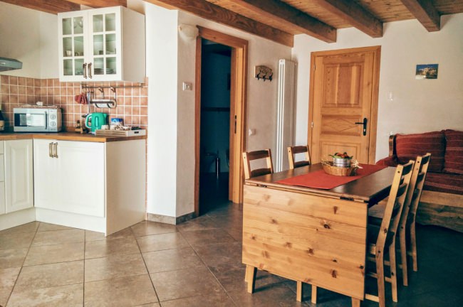 Zona giorno con cucina