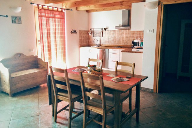 Zona giorno con cucina