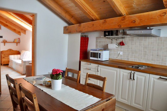 Zona giorno con cucina