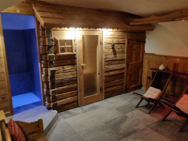 Sauna finlandese con aromaterapia